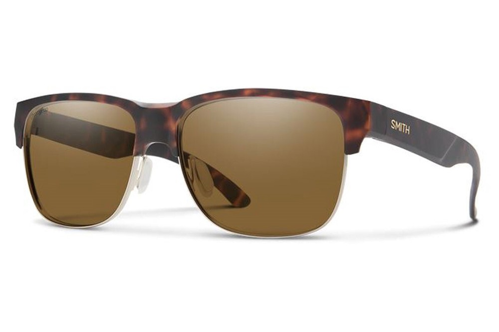 Smith Lowdown Split Sunglasses Matte Tortoise, Polarized Brown Lens New 2022