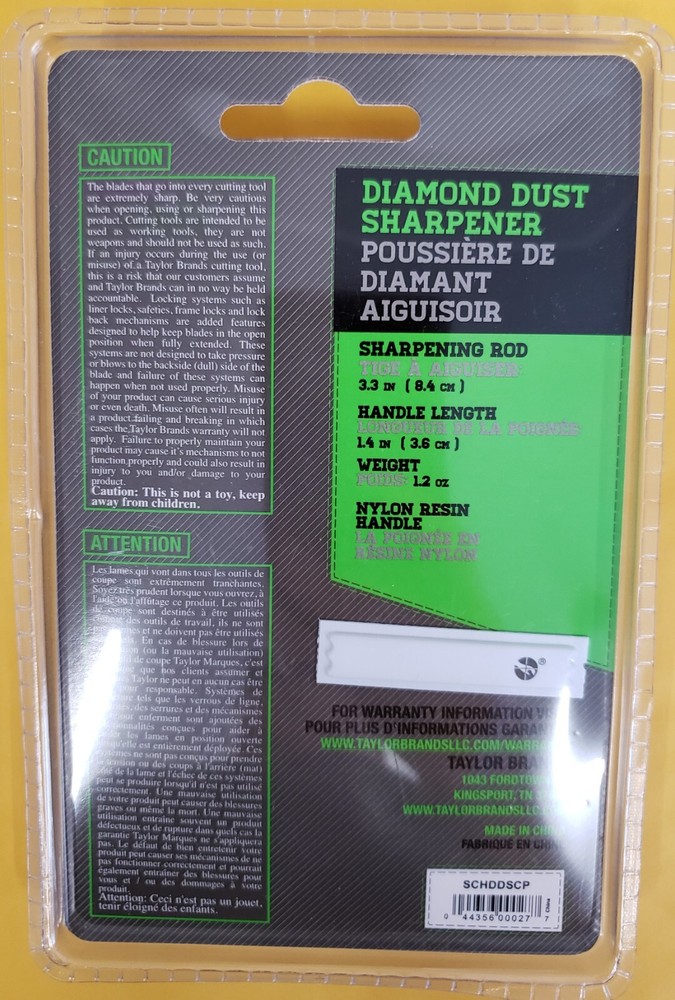 Schrade Diamond Dust Coated Sharpening Rod  (SCHDDSCP)
