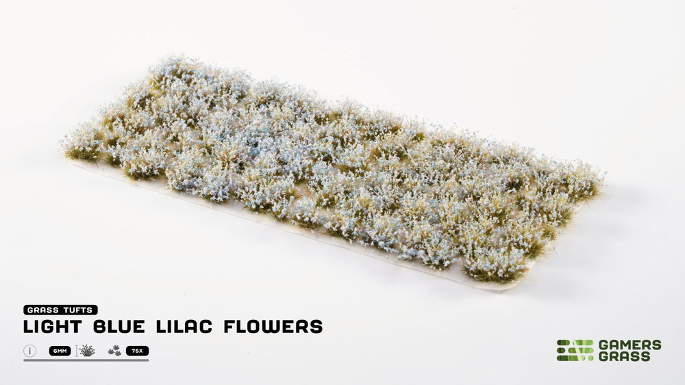 Gamer's Grass: Light Blue Lilac Flowers