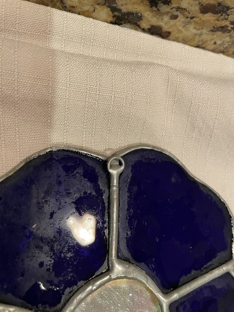 Stained Glass Blue Ribbon