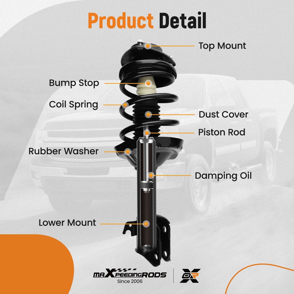 Front Pair Struts w/ Coil Spring For Subaru Forester 2009 2010 2011-2013 2.5L H4