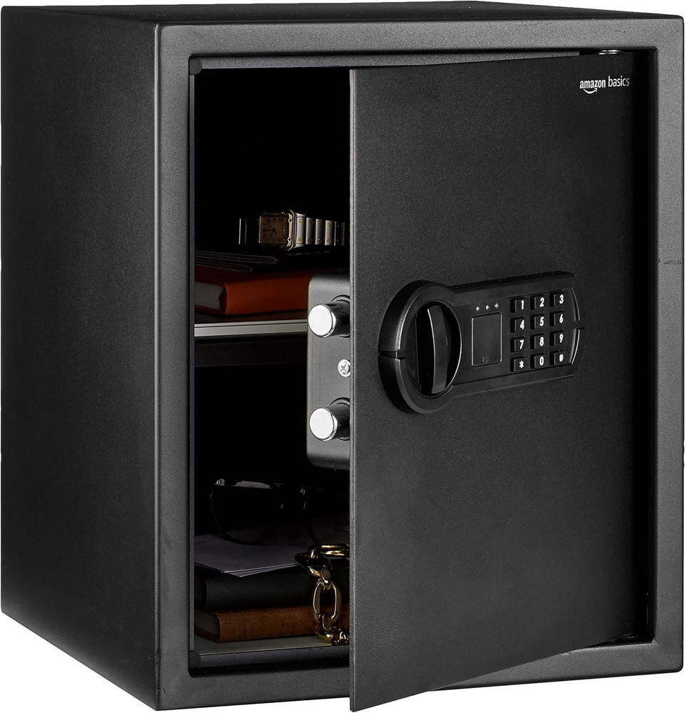 Steel Home Security Safe with Electronic Keypad, Programmable Combination Lock f