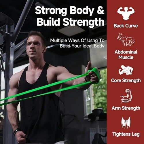 Multi-Level Resistance Bands Set with Door Anchor - Pull Up Assistance, Exercise