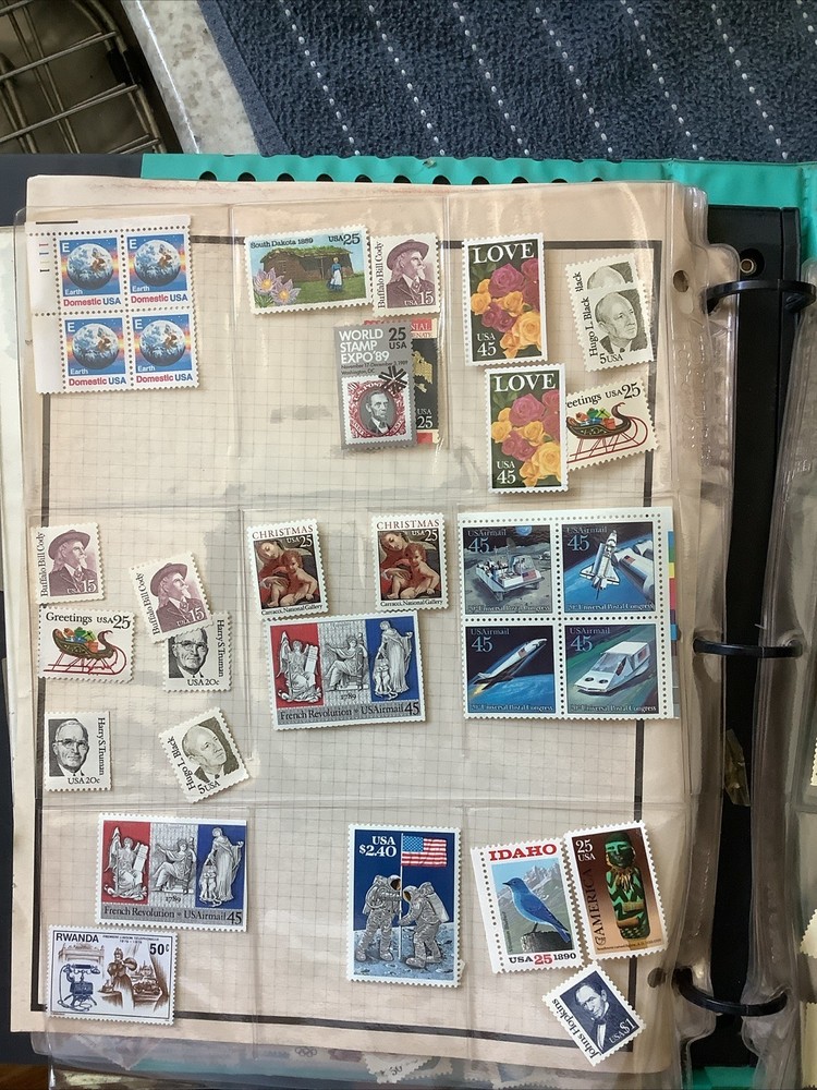 1982-83 )Issues of USPS Commemorative Stamp Album. With Stamps Plus 4 In Corners