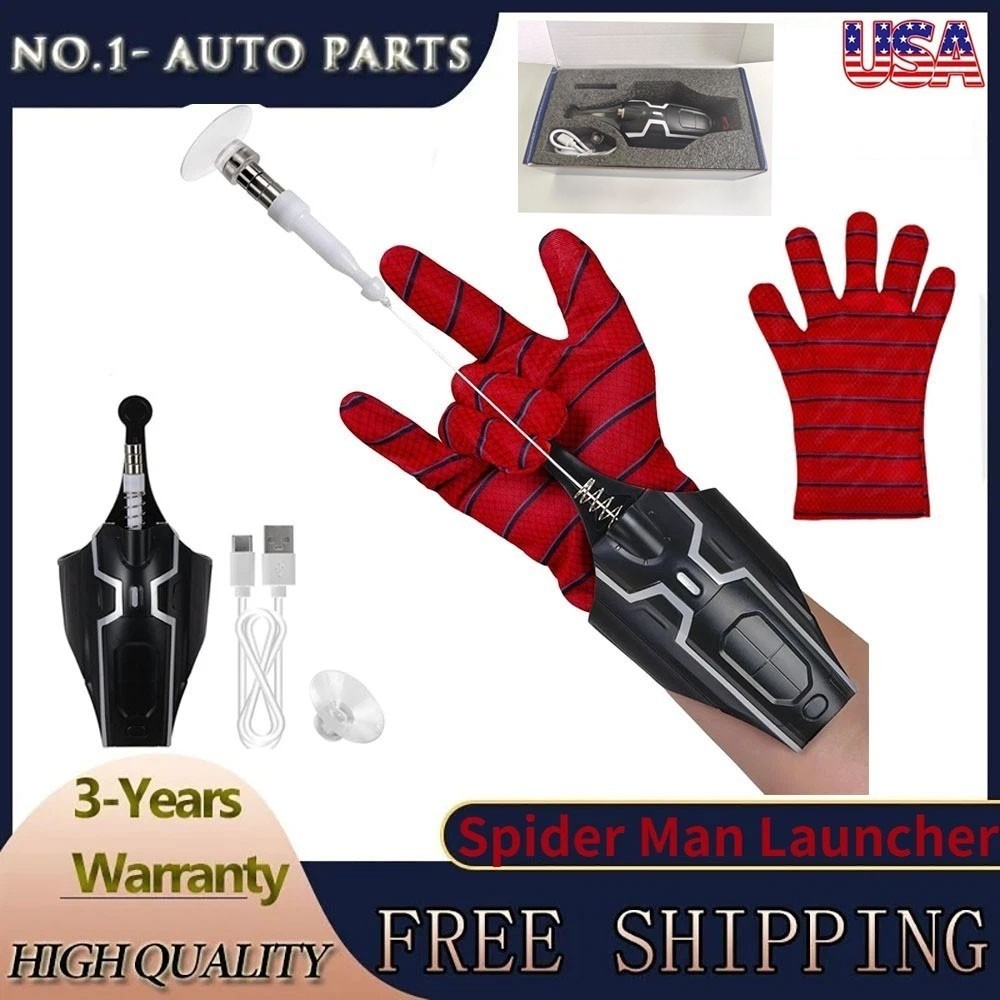 Spider Man Launcher Glove Cosplay Spider String Web Shooter Toys For Children US