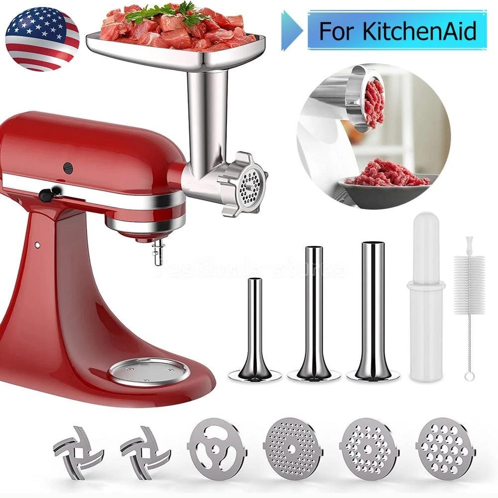 Kitchen Food Meat Grinder Sausage Stuffer Attachment For Kitchen-Aid Stand Mixer