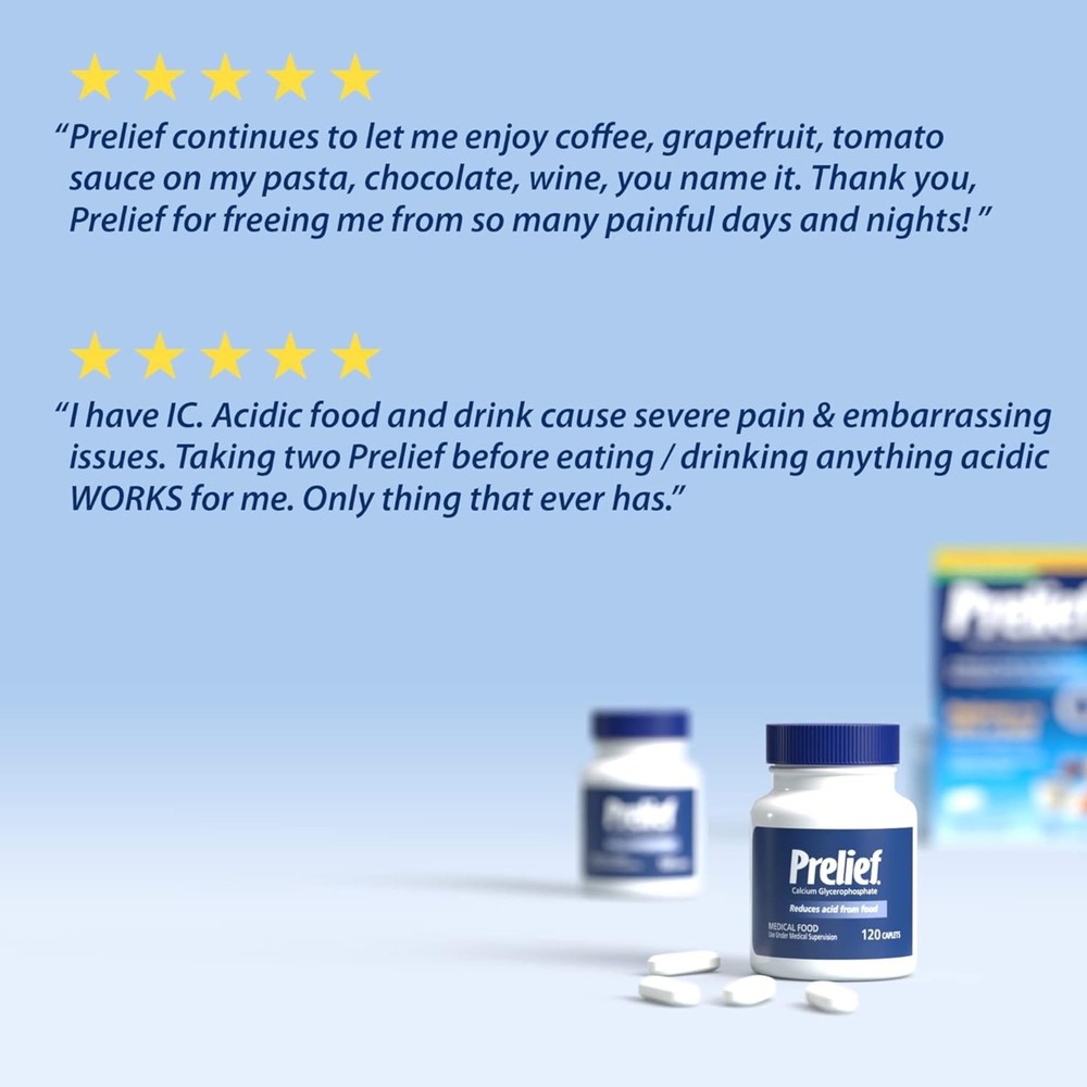 PRELIEF Acid Reducer Caplets Dietary Supplement, 120 Count
