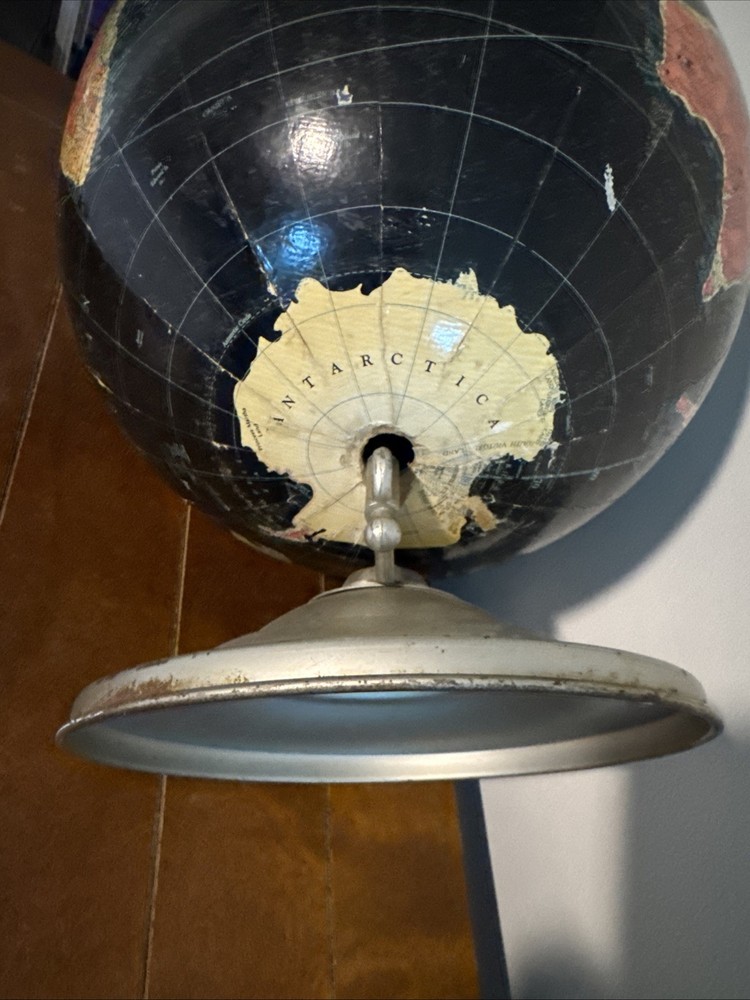 Vintage World Globe with Metal Base