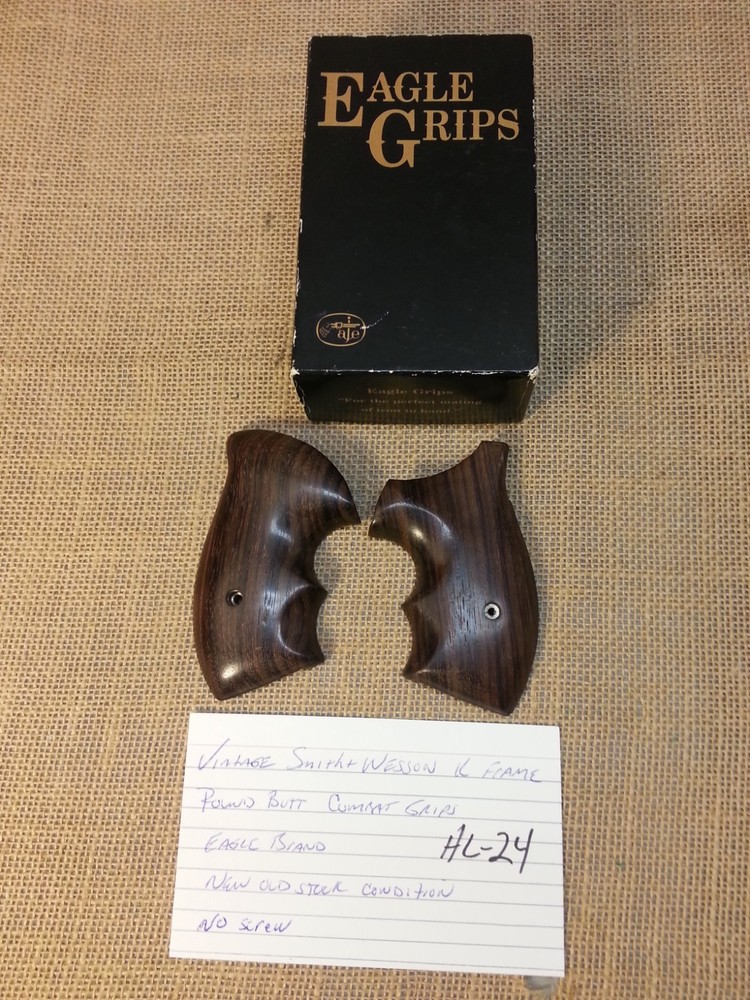 Combat Grips for Smith & Wesson K Round Frame Revolvers Eagle Hand Made