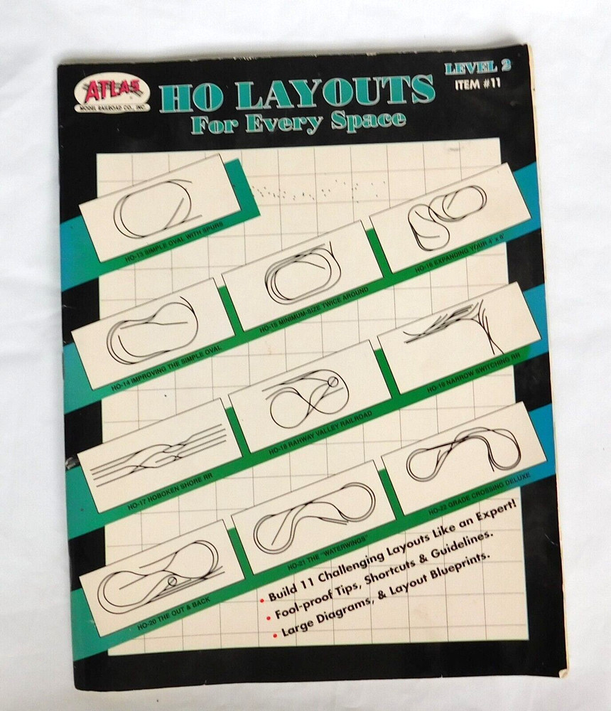 Atlas HO Layouts for Every Space Level 2 Book #11