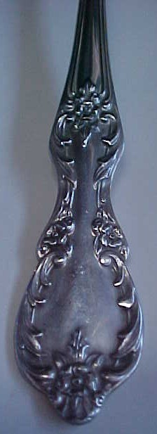 Rogers Serving Spoon Meat Fork Scalloped Slotted Spoon