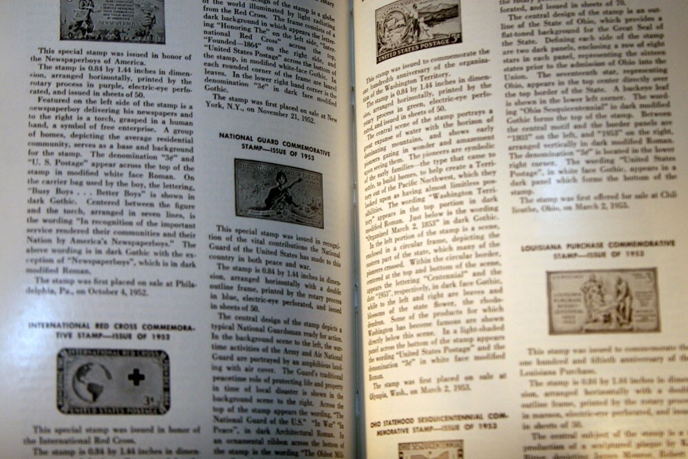 United States Postage Stamps 1847-1967 Vintage Paperback Book