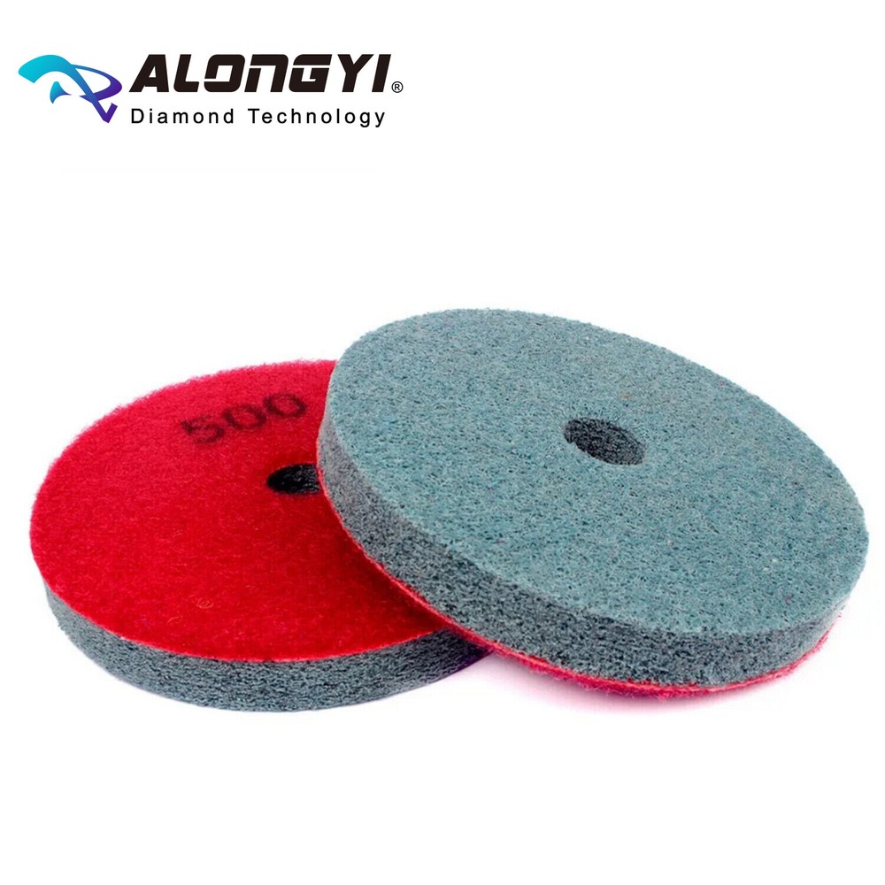 Diamond Sponges 7pcs4"Artificial Stone Polishing Wheels Buff Disk Thickness 10mm