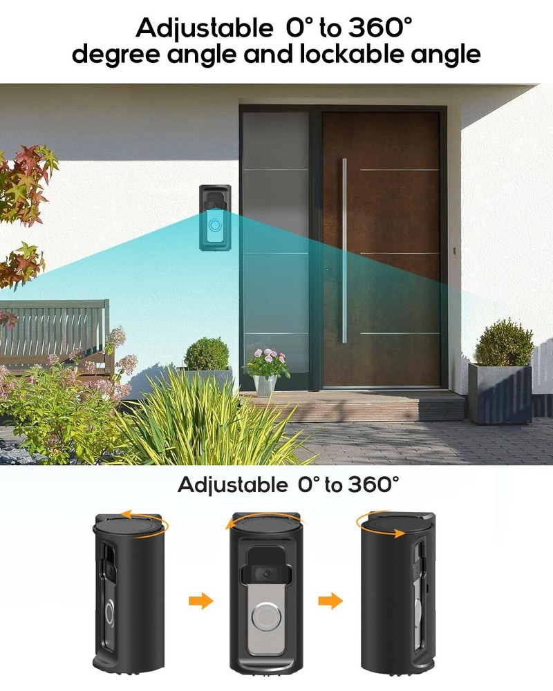 Adjustable Angle Mount for Ring and Blink Video Doorbells Anti Theft Bracket