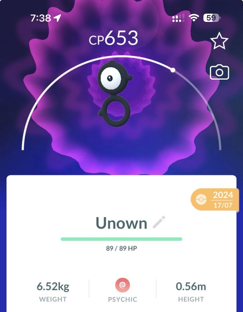 Pokemon Go - Unown B - Normal (Not Shiny)