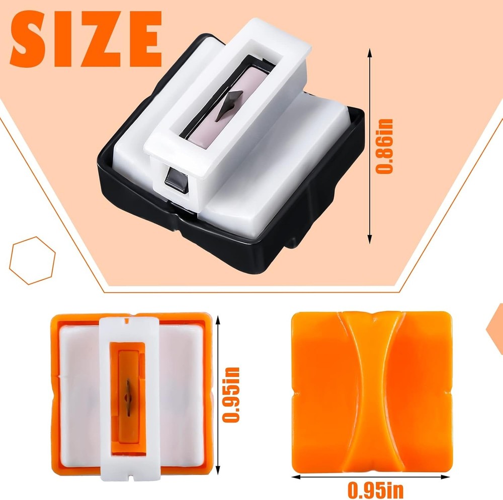 Mudder 10 Pieces Paper Cutter Replacement Blade Cutting Black, Orange