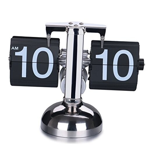 Retro Digital Flip Down Clock -Battery Powered Internal Gear Operated Clock