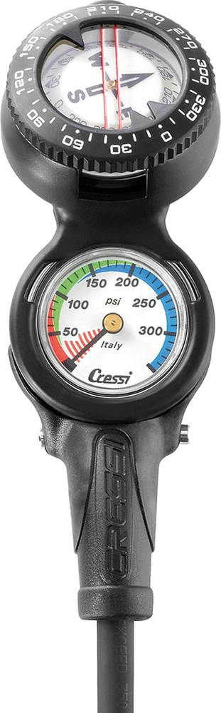 Scuba Diving Instrument Console, Pressure Gauge + Compass - Console CP2 Made in