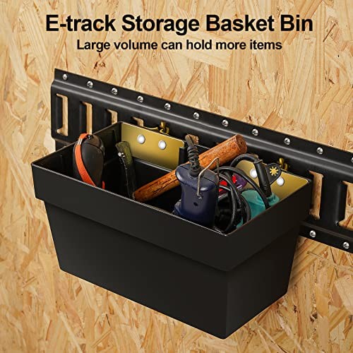 2 Pack E-Track Basket Storage Bin| E Track Box for Tool Organizer - E-Track