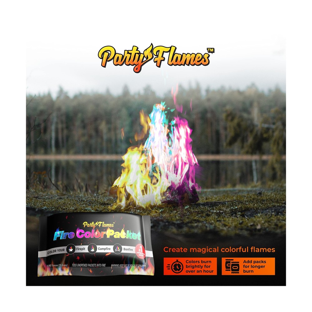 Magic Campfire Fire Color Changing Packets for Fire Pit (4 Pack) Outdoor Fire...