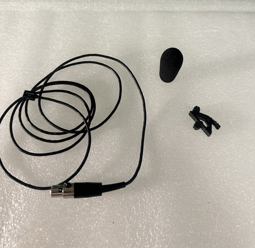 Shure WL93 Lav Mic – Compact, Clear Sound, Includes Clip & Windscreen.