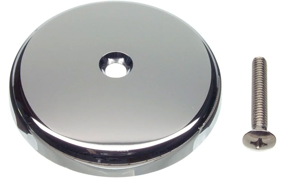 Single Hole Overflow Plate with Conversion Bracket for Bathtub Drain 89052