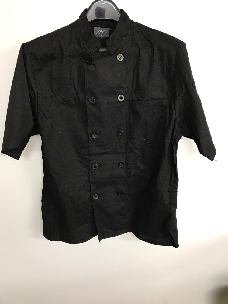 Chef Code Womens Black Chef Shrit Small