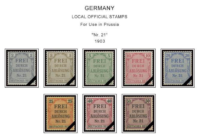 COLOR PRINTED GERMANY REICH 1868-1955 STAMP ALBUM PAGES (100 illustrated pages)