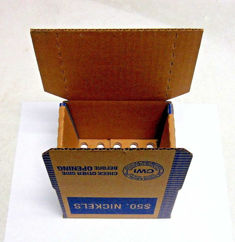 Brand New Nickel Coin Roll Storage Security Boxes $50 (N.F. String)