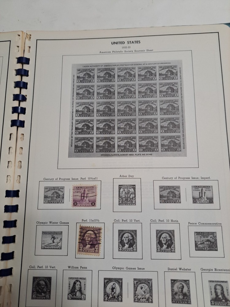 Vintage 1963 The Harris Freedom Album U.S. & U.N. Postage Stamp Book Incomplete