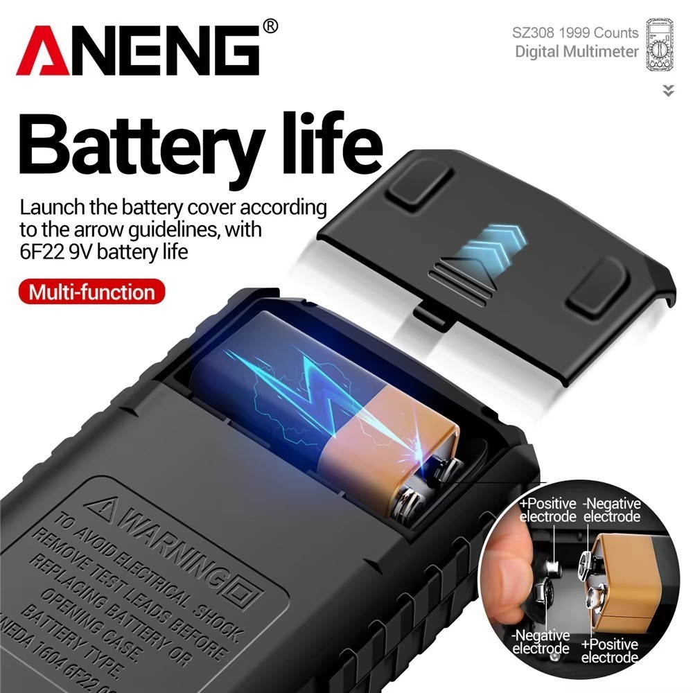 ANENG SZ308 1999 Count Digital Multimeter AC/DC High-Precision Multi-function Vo