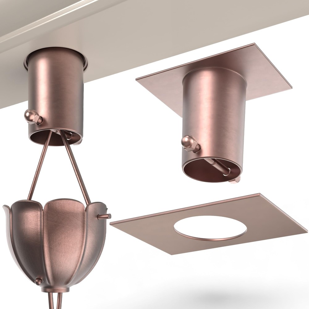 Rain Chain Gutter Adapter/installer In Pure Copper