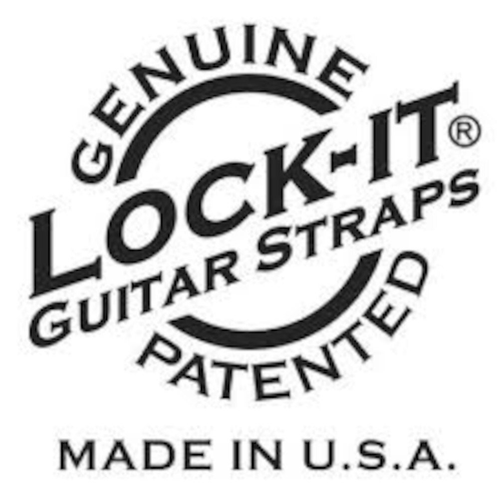 LOCK-IT Guitar Strap | Black | Poly | Patented Locking Technology (strap lock)