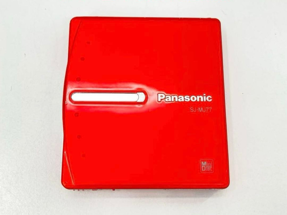 Panasonic Portable MD Player SJ-MJ77 Red Operation confirmed