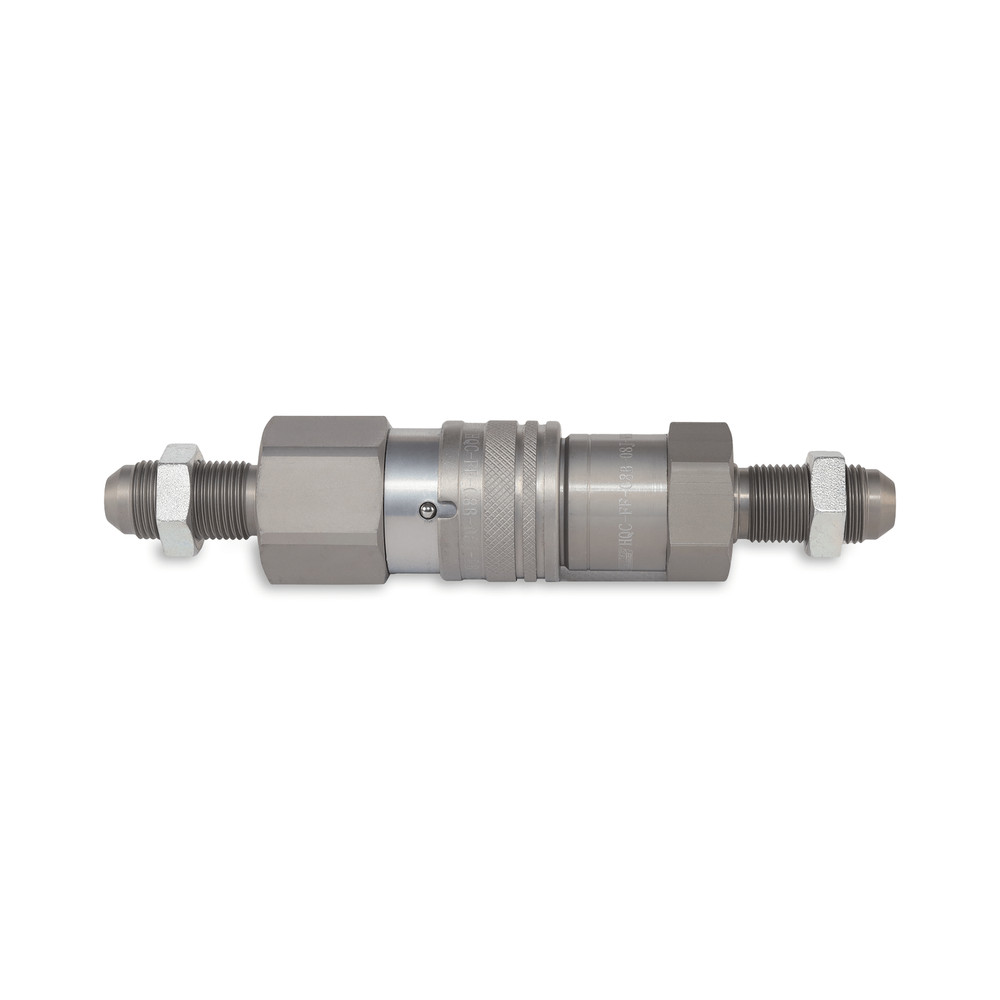 1/2″ Flat Face Hydraulic Quick Couplers Set - 1/2″ JIC Thread Bulkhead Mount