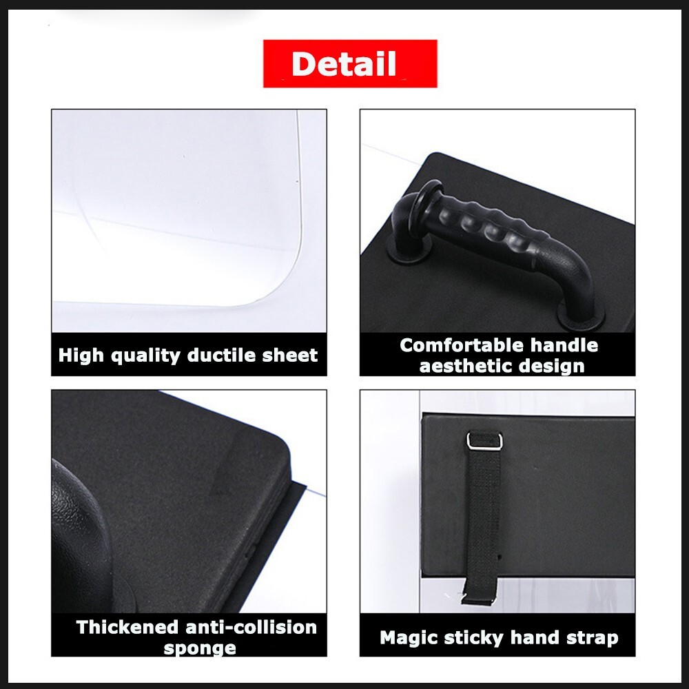 Portable Anti-riot Shield Rectangle Hand-Held Security Protection Shield Forearm