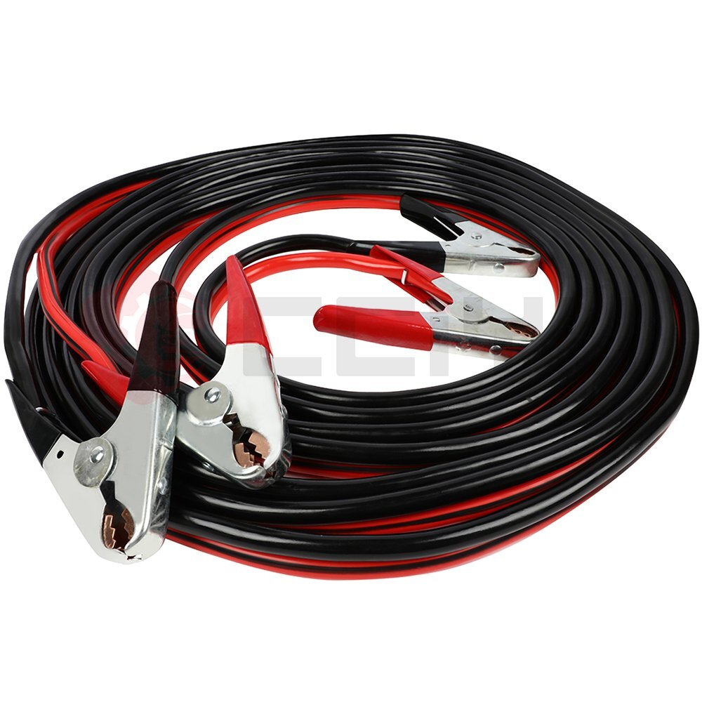 Heavy Duty Booster Jumper Cables 30FT 1 Gauge Car Van Power With Tire Repair Kit
