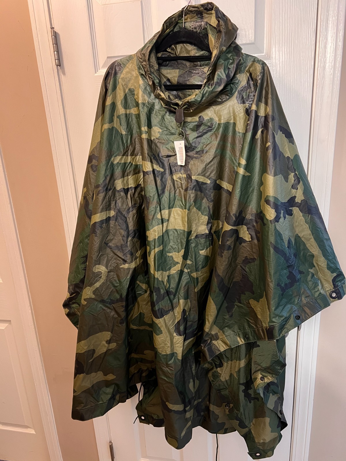 Camoflauge Poncho Wet Weather Rain Gear