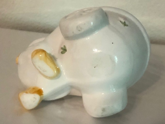 Vintage Chicken Pulling Cart Easter/ Springtime Figurine Planter