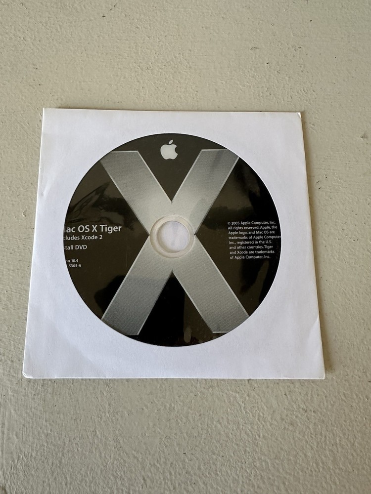Mac OS X Tiger Includes Xcode 2 Install DVD Ver. 10.4 2Z691-5305-A