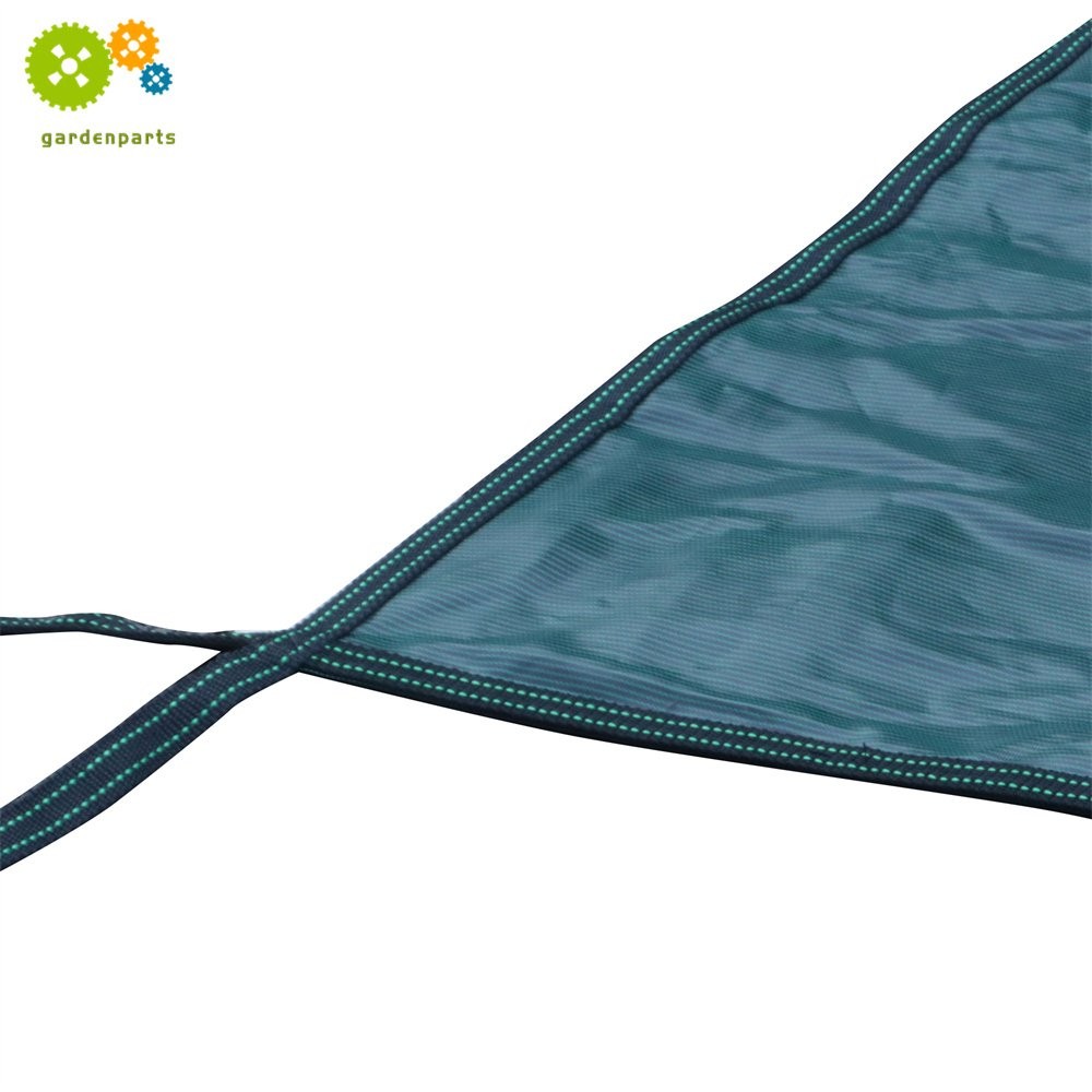 Pool Safety Cover For 16x32ft Rectangular with 4x8ft Center End Step Green Mesh