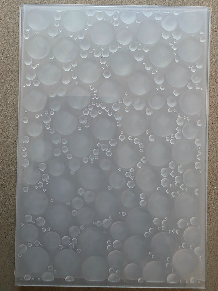 Bubbles 3D Embossing Folders, Textured Embossed, transparent