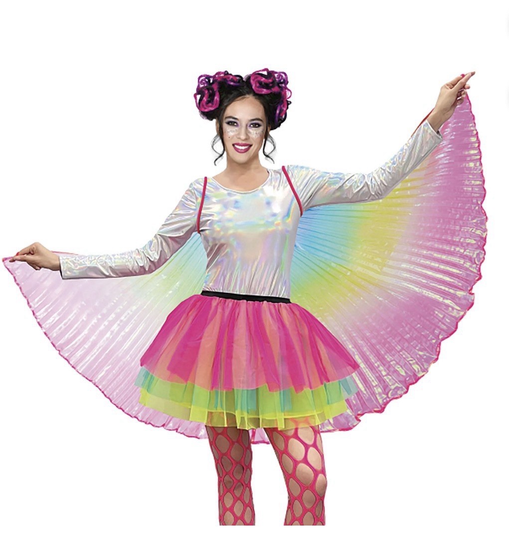 WAY TO CELEBRATE Adult Halloween Rainbow Wings • One Size