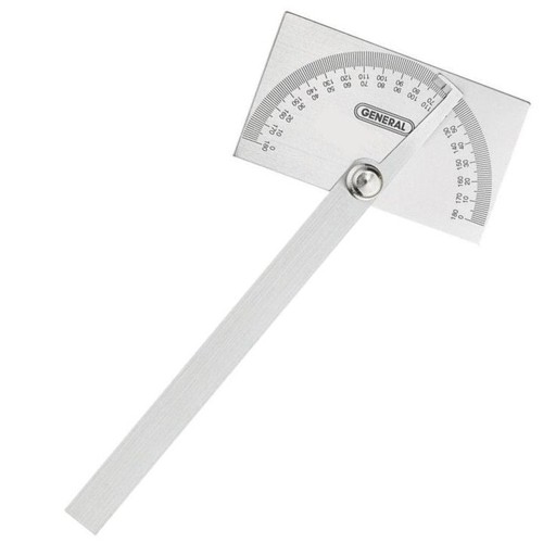 General Tools 17 Angle-Izer Square Head Stainless Steel Angle Protractor, 0 To