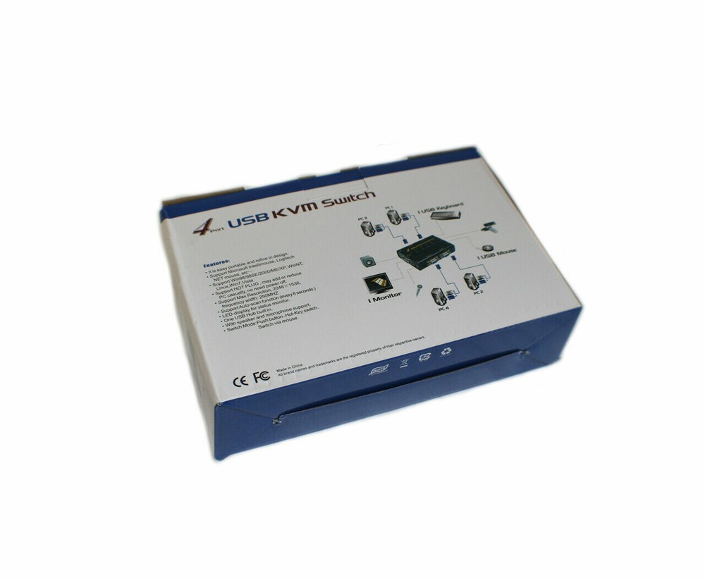 CKL 4 Port USB KVM Switch New S12