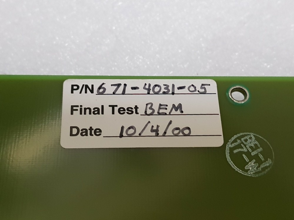 Credence DMA-W Controller 678-1553-0036066B