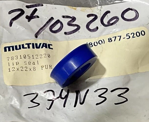 NOS Surplus Multivac 78310512220 Lip Seal