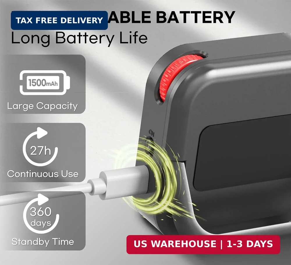 Visual Digital Timer, Large Color Display & Rechargeable, Magnetic Back & Silent