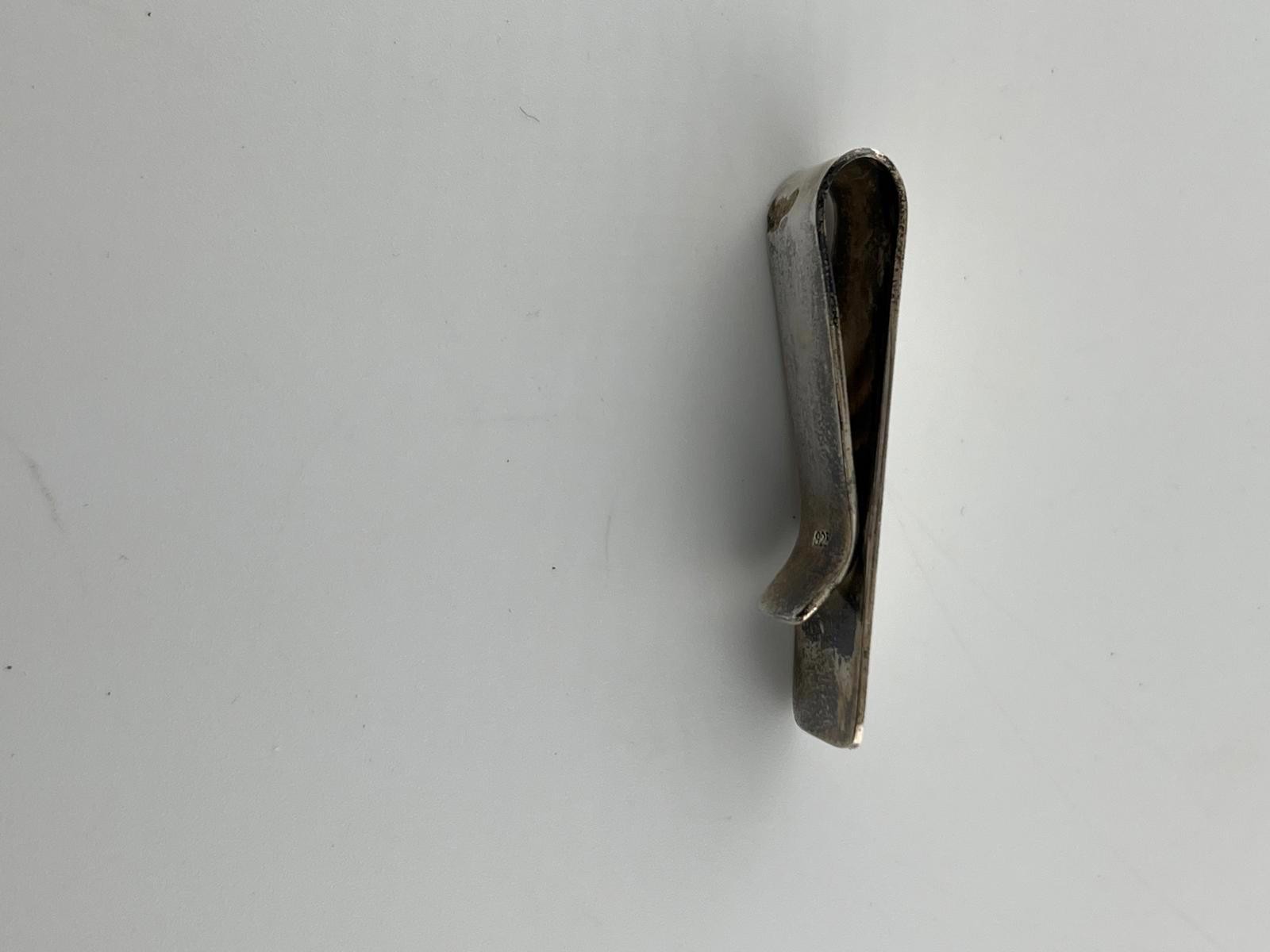 925-Vintage Sterling Silver Engraved Money Clip 2in Classic Elegant Accessory