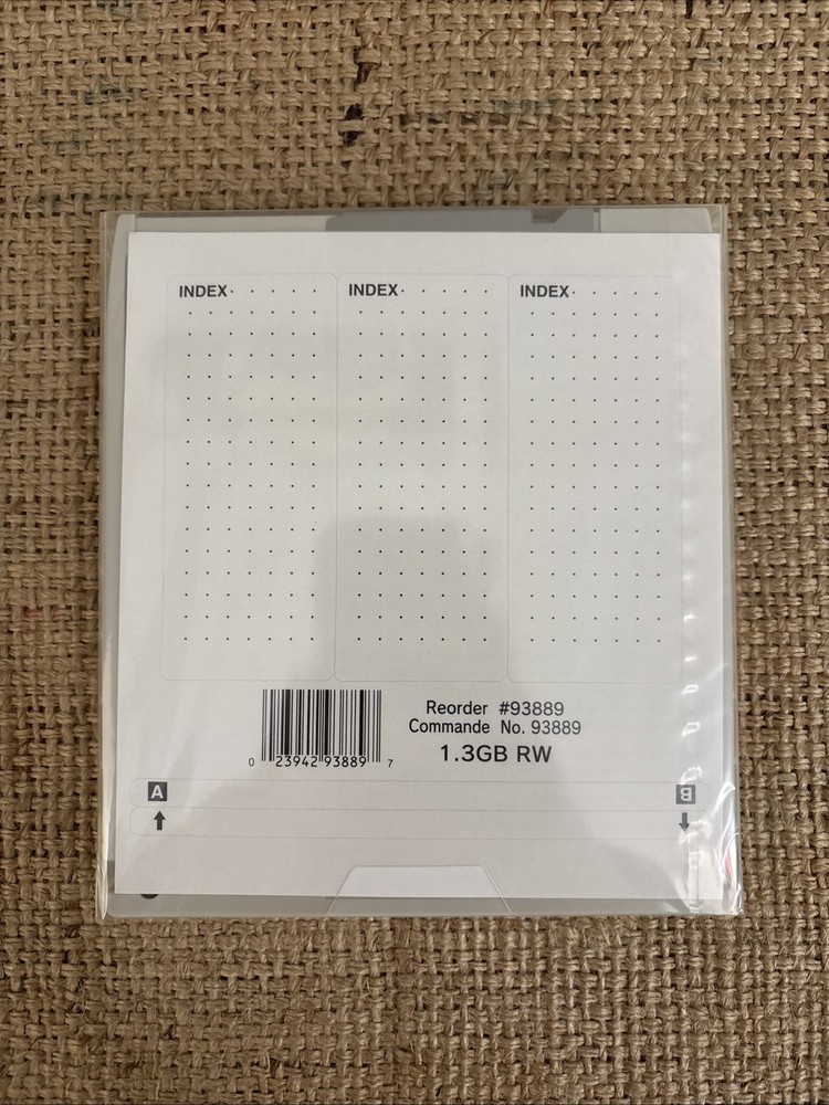 New & Sealed Rewritable Magneto Optical Disk 5.25 1.3 GB 102 Bytes